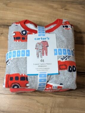 Carter's 2 Pack Fleece Footed Pajamas Size 4T